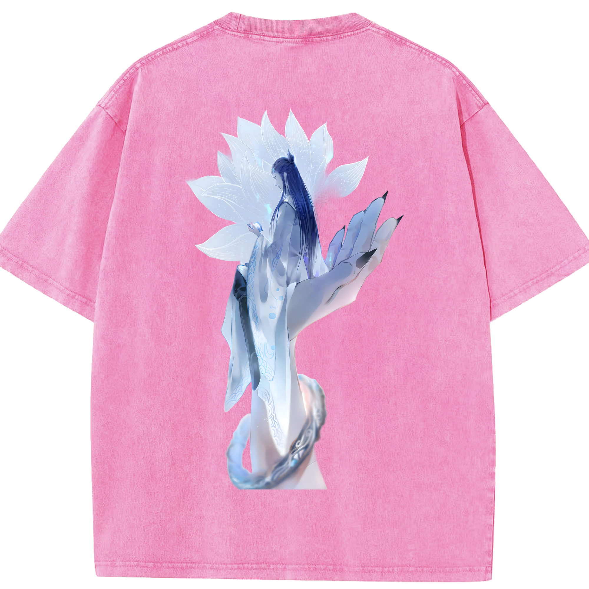 （画像用） Ne Zha 2 ナタ 魔童の大暴れ 綿100% ヴィンテージ風 半袖Tシャツ（背面プリント）